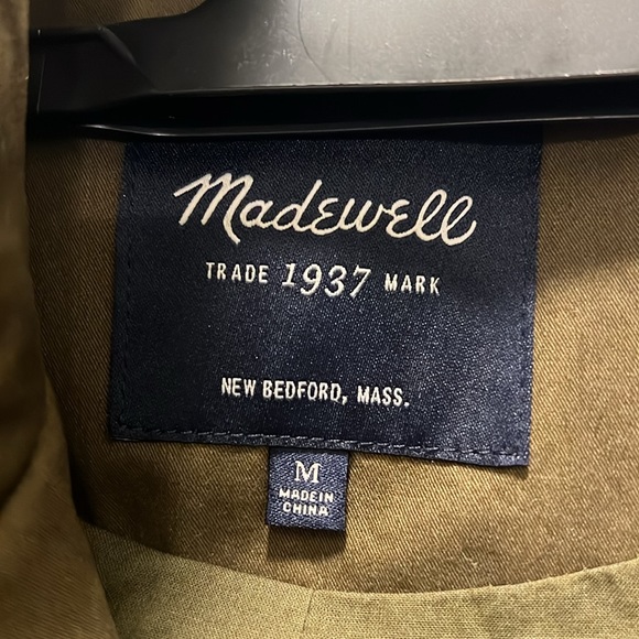 Madewell cotton army jacket, great for layering; size medium - Picture 2 of 4